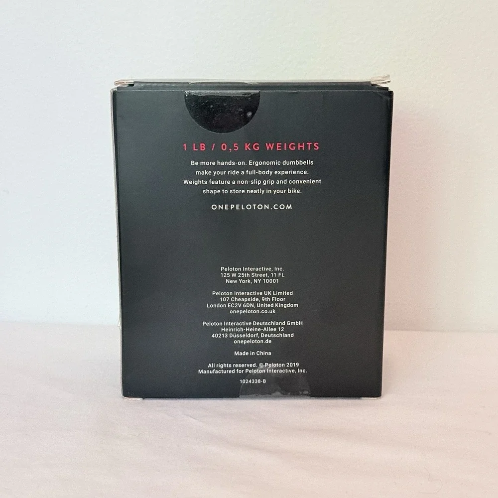 Peloton 1 LB Weights Set Ergonomic Dumbbells Non-Slip Grip New In Box